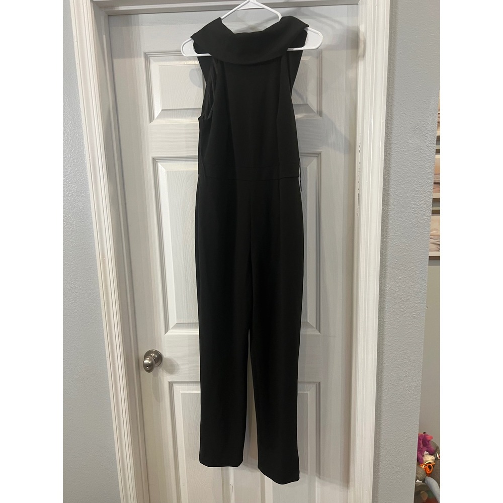 Black Jumpsuit Wide Leg Sleeveless Party Career‎ Interview Size 10
